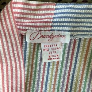 Brandywine Striped robe dress seersucker Medium